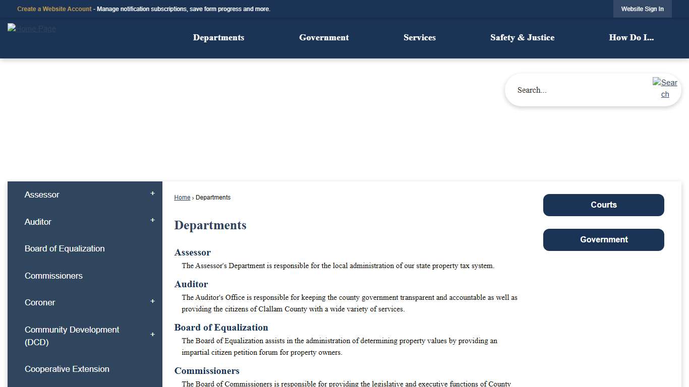 Departments Clallam County, WA